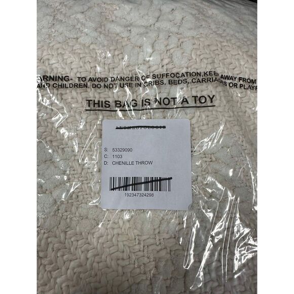 New Anthropologie Textured Chenille Throw Blanket . - Picture 3 of 6